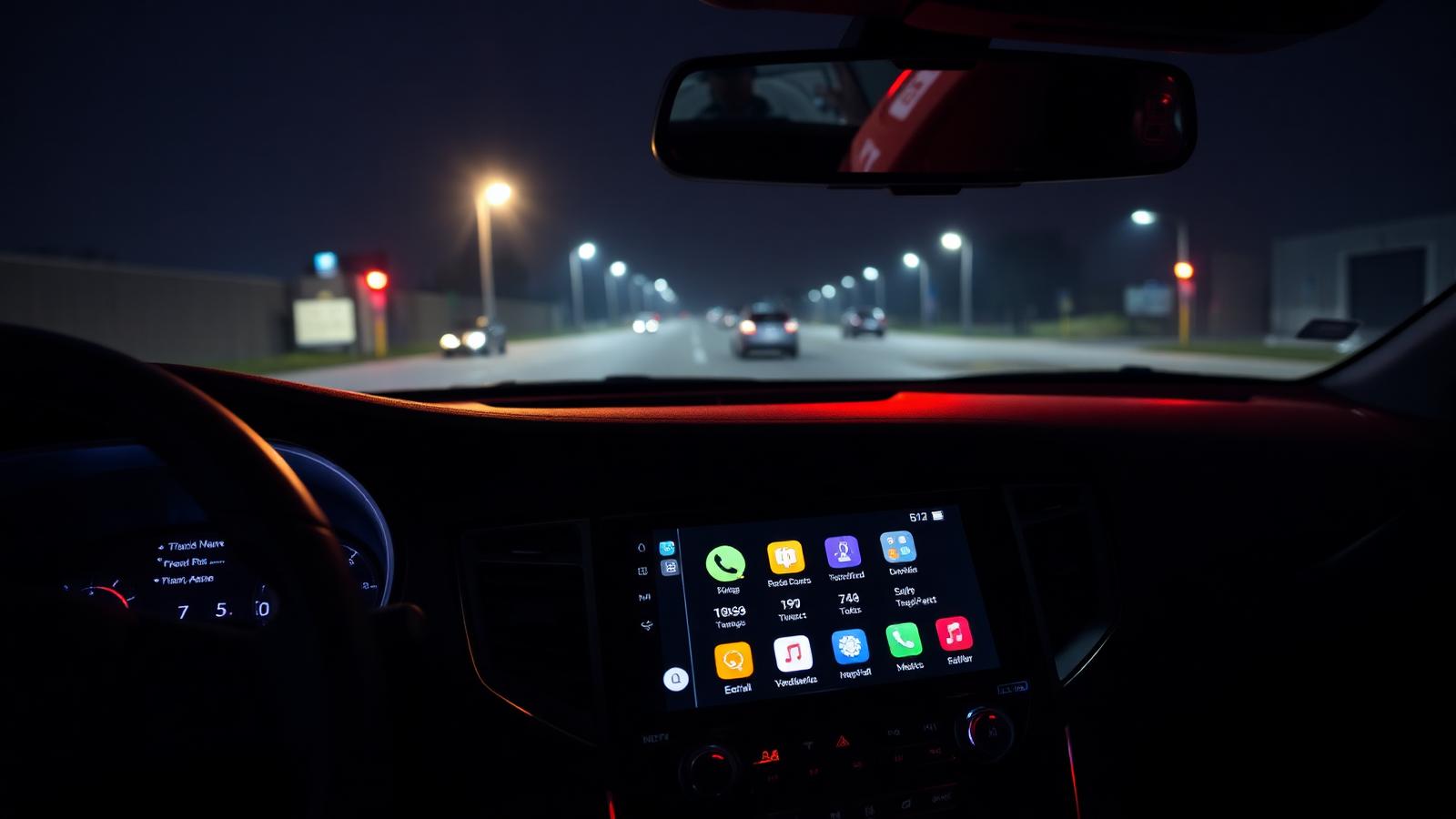 Head unit Android terpasang rapi di dashboard mobil